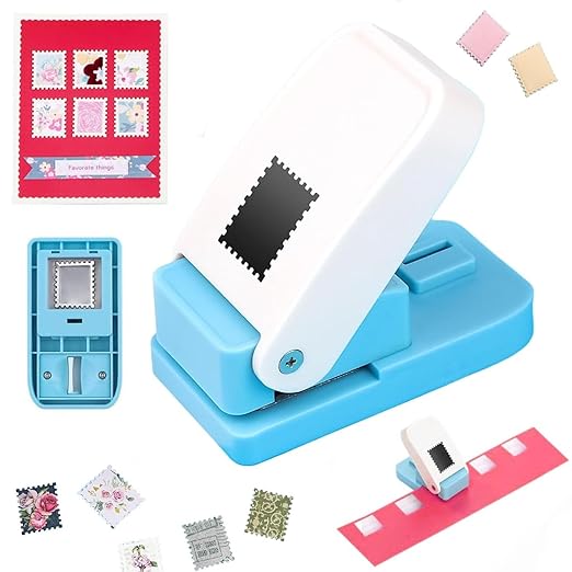 TELAOBAN Rectangular Stamp Shape Paper Punch for Precise Crafting