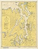 Puget Sound & Admiralty Inlet 1948 - Vintage Map Reproduction - Nautical Decor - Wall Art (18'x24')