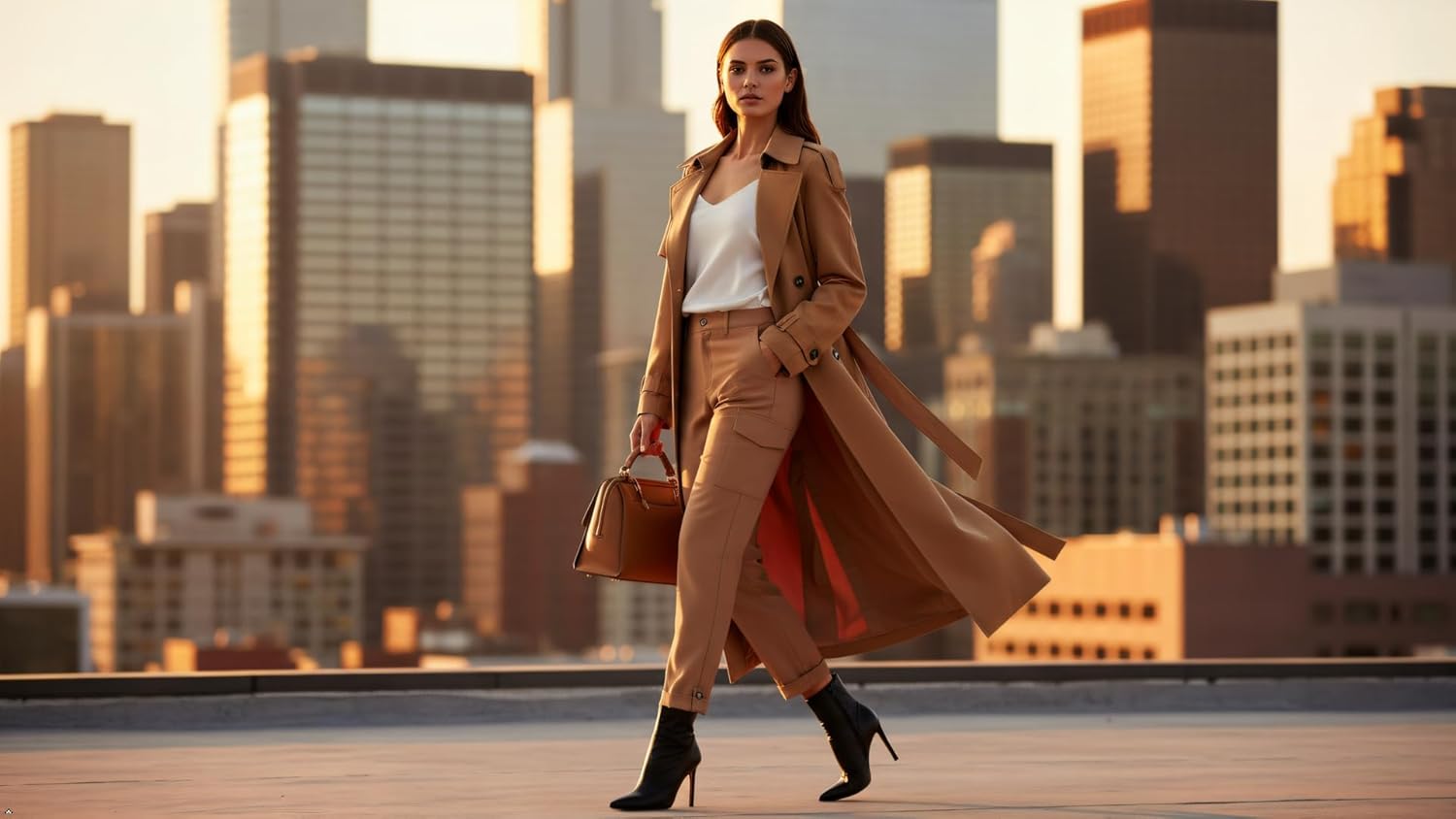 Women's Cargo Capri Pants - Stretch Hiking Cropped Pants with Pockets & Adjustable Hem for Casual Travel Work Golf - Image 3