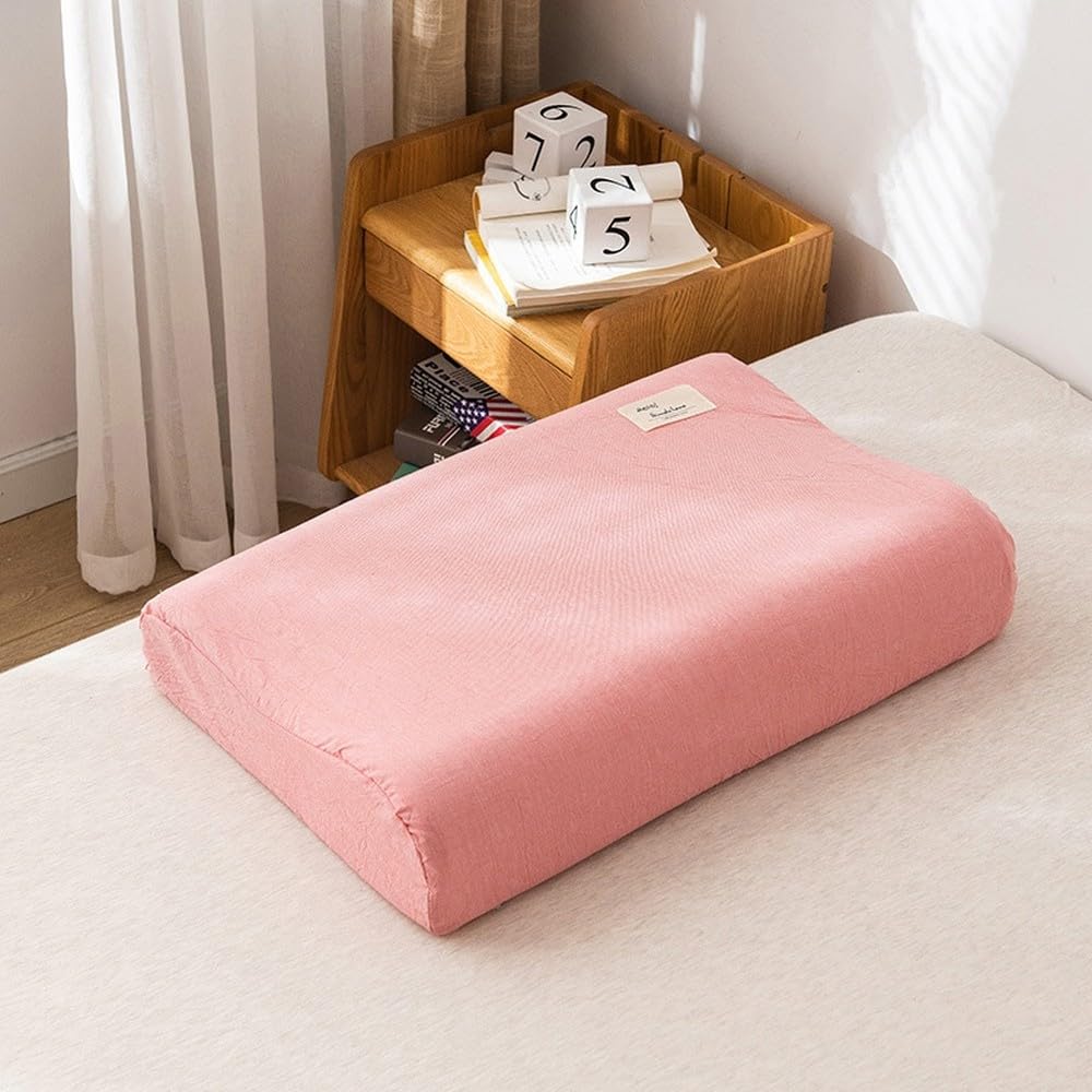 Funda de Almohada de látex de algodón Estampada, Funda de Almohada de Espuma viscoelástica para Dormir en el Dormitorio, Funda Protectora de Almohada Lavable, 50 x 30 cm/60 x 40 cm, G, 40 x 60 cm