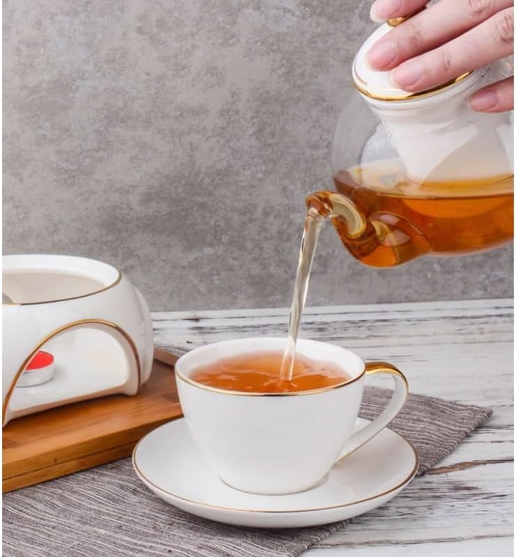 Set of Thickened Herbal Tea Sets for European Afternoon Complete of Fruit Teapots