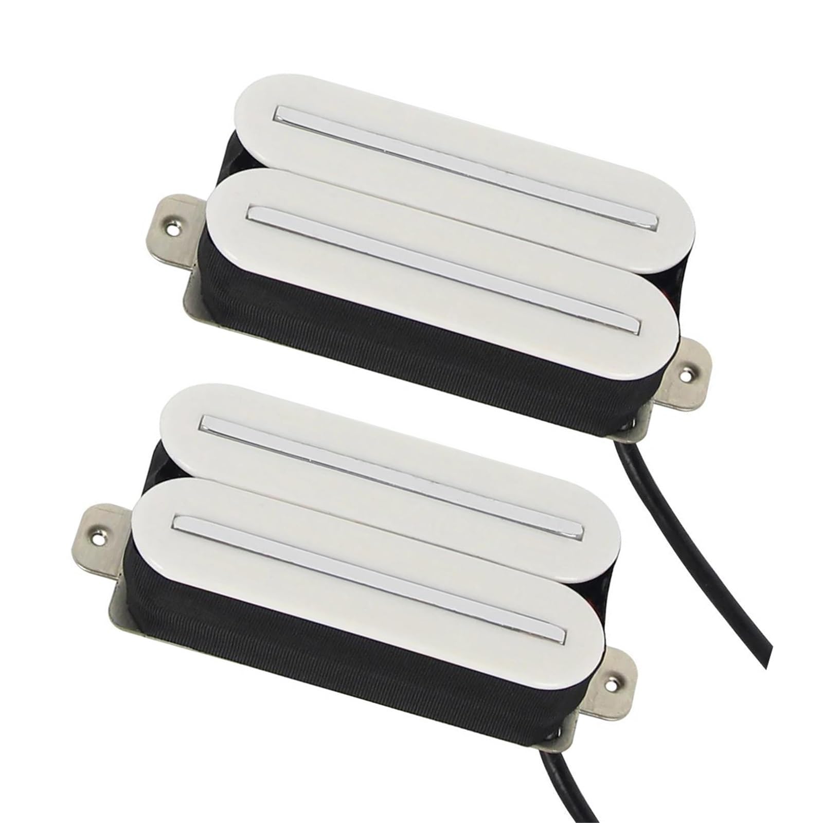 Zestaw przetworników mostkowych na szyję ceramicznych przetworników Humbucker Rail Przetwornik Części Gitary Elektrycznej(White NB Set)