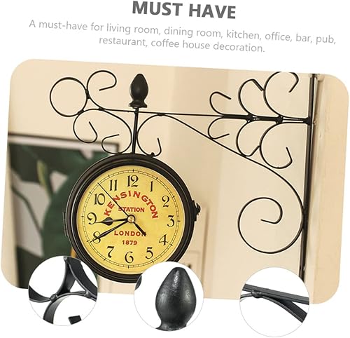 Miniatura 6 de Cabilock Reloj de pared decorativo grande de péndulo rústico para sala de estar, decoración del hogar, oficina, dormitorio