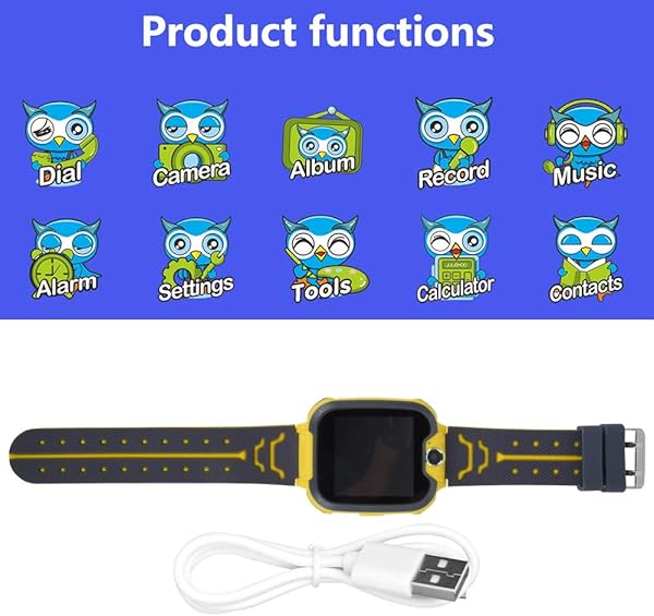 AMONIDA Orologio per Bambini 21x16x06 Pollici con Gioco per Fotocamera e Funzione Musicale Orologio per Telefono per Bambini Carta SIM 32G per Esterni per Ragazzi Ragazze