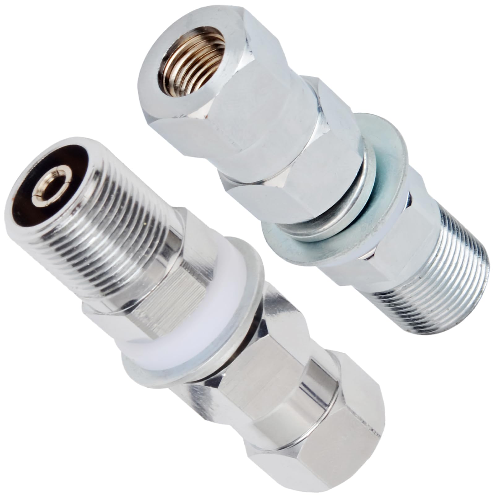 HYS 2-Pack SO-239 UHF Stud Mount - 1/2" Universal Mounting Hole - 3/8-24 UNF Thread - Easy Install for Vehicle/Base Antennas/Firefly CB Antenna