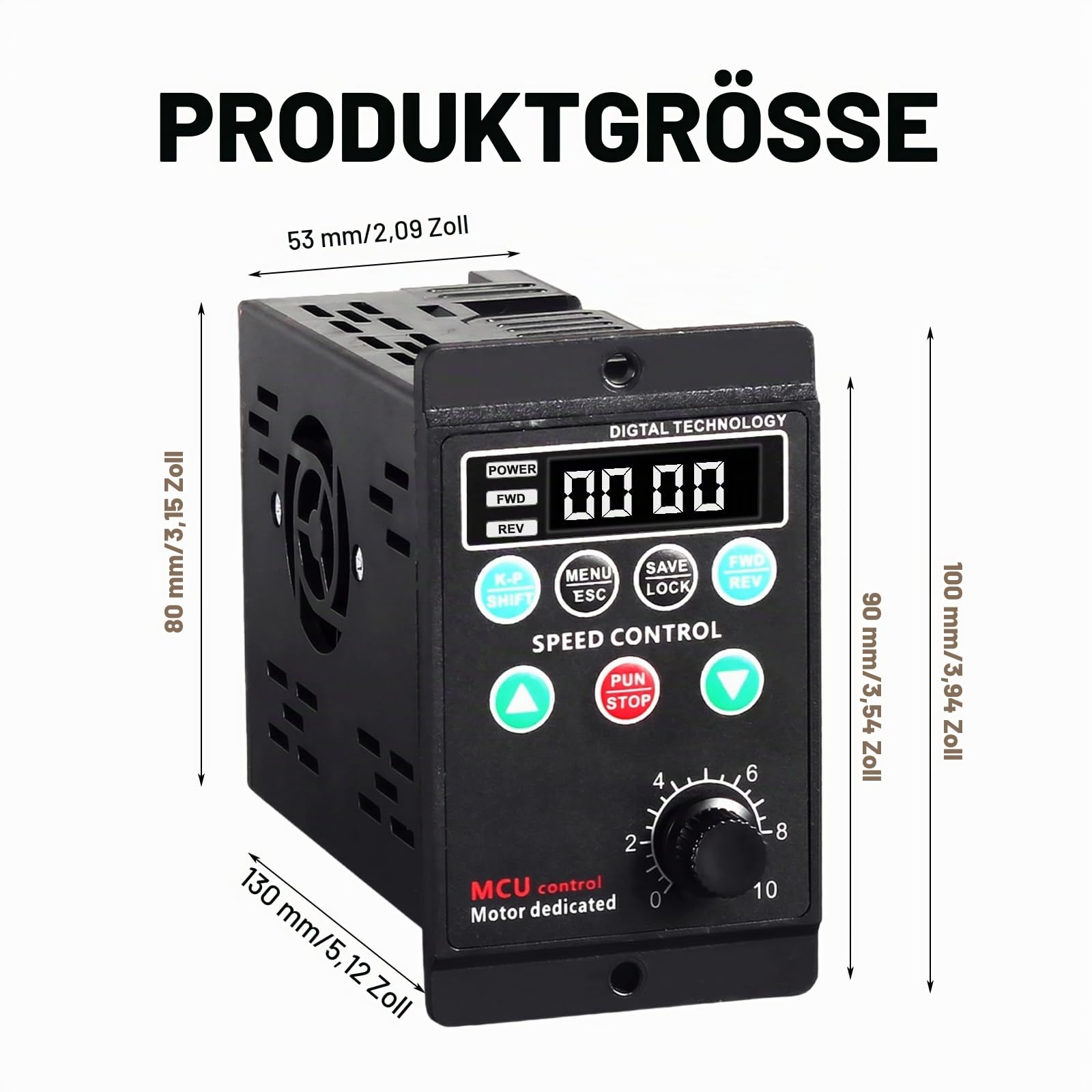 Frequenzumrichter, VFD Frequenzumrichter 220V 1 Phasen Eingang 3 Phasen Ausgang, Wechselrichter, VFD Drehzahlregler zur Motordrehzahlregelung 750W AC 220V mit Mehrfachschutz und Digitaler Anzeige