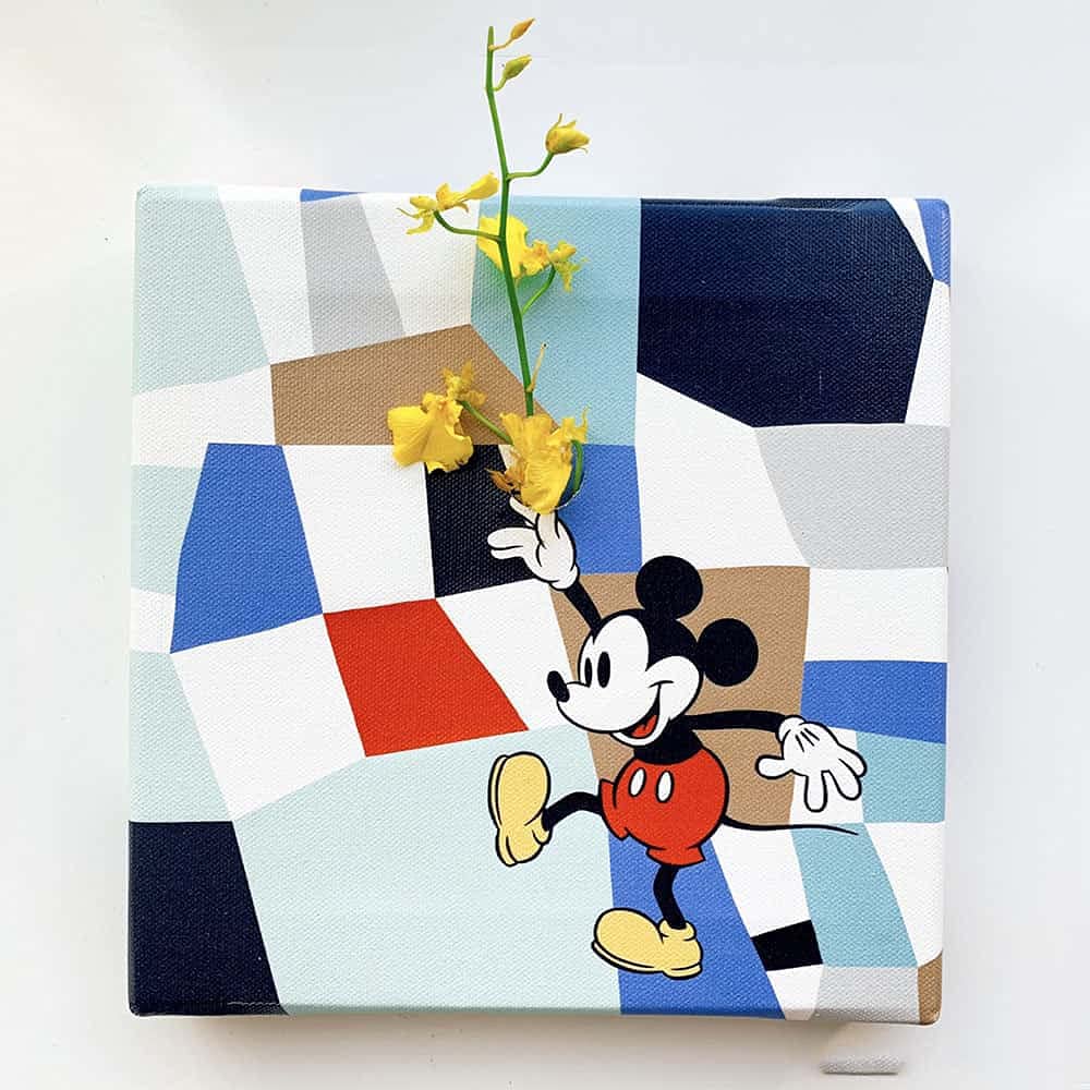 Mickey Fabric Poster Panel, 20cm Square