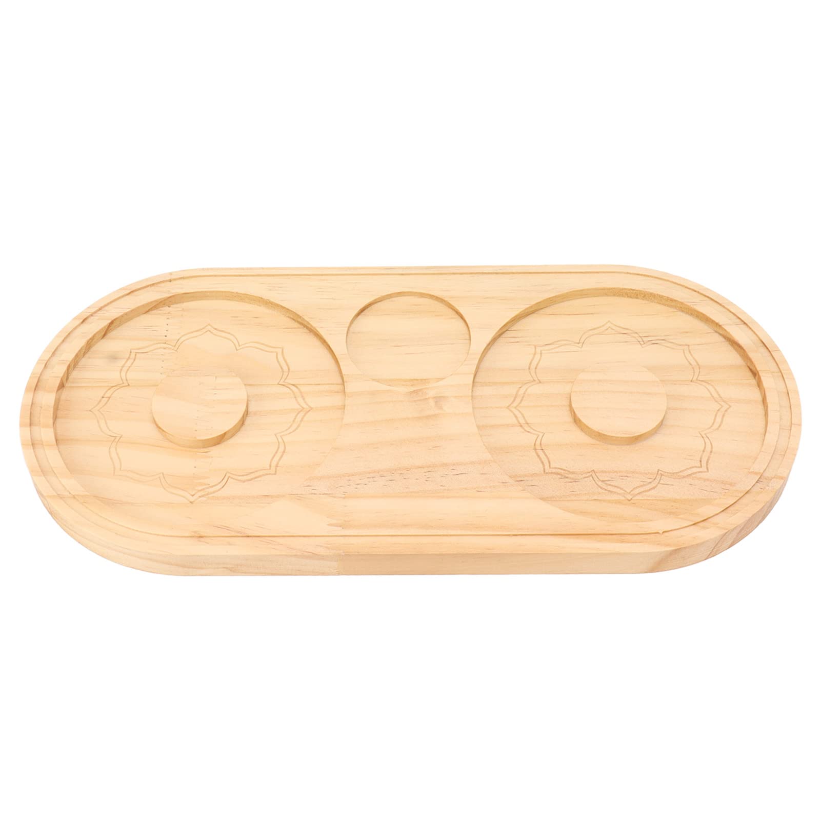 Pine Wood Dual Plate Cocktail Margarita Salt Rimmer Tool Holder (A)