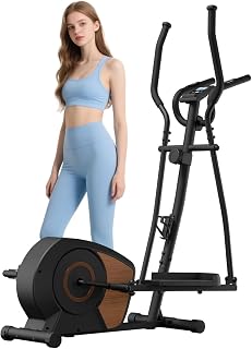 Bicicleta Elíptica para Casa, Aeriflo S100 Magnética con Bluetooth y App, Ultra Silenciosa <20dB, 16 Niveles de Resistencia, Volante 6 kg, Monitor LCD y Pulsómetro, Compacta para Piso y Apartamento - Amazon product rated Grade B
