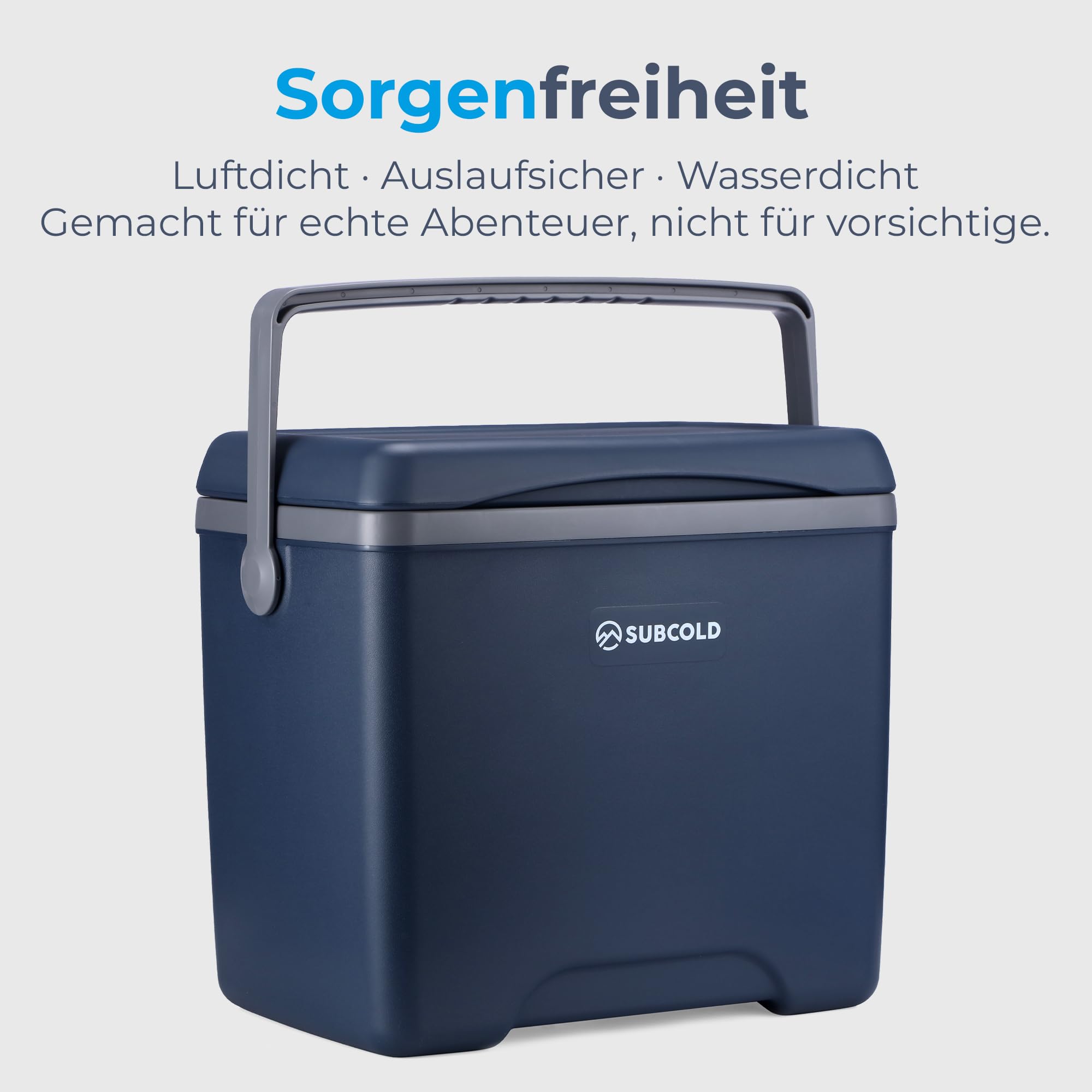Subcold Kühlbox mit 2 Kühlakkus - Leichte isolierte Kühlbox | Isolierte Kühlbox für Reisen, Auto, Picknick & Strand | Tragbare Eisbox Kühlbox