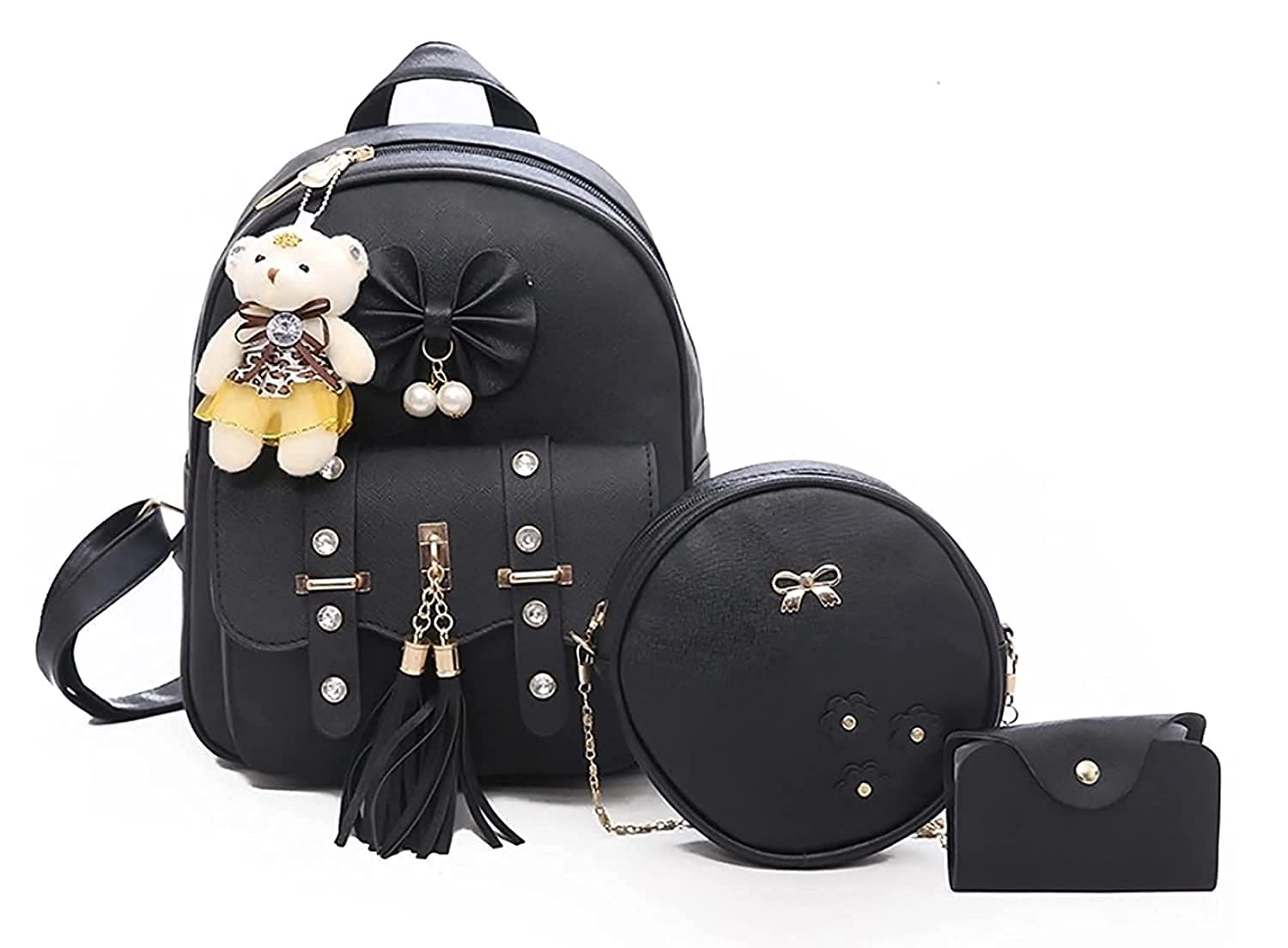 Bizanne Fashion Cute Kitty Backpack Combo For Women | Best Gifts For Girls | Fashion Backpack For Women | Latest Backpack For Girls (Zed Black) (B0CKL7LSQZ) Amazon Price History, Amazon Price Tracker