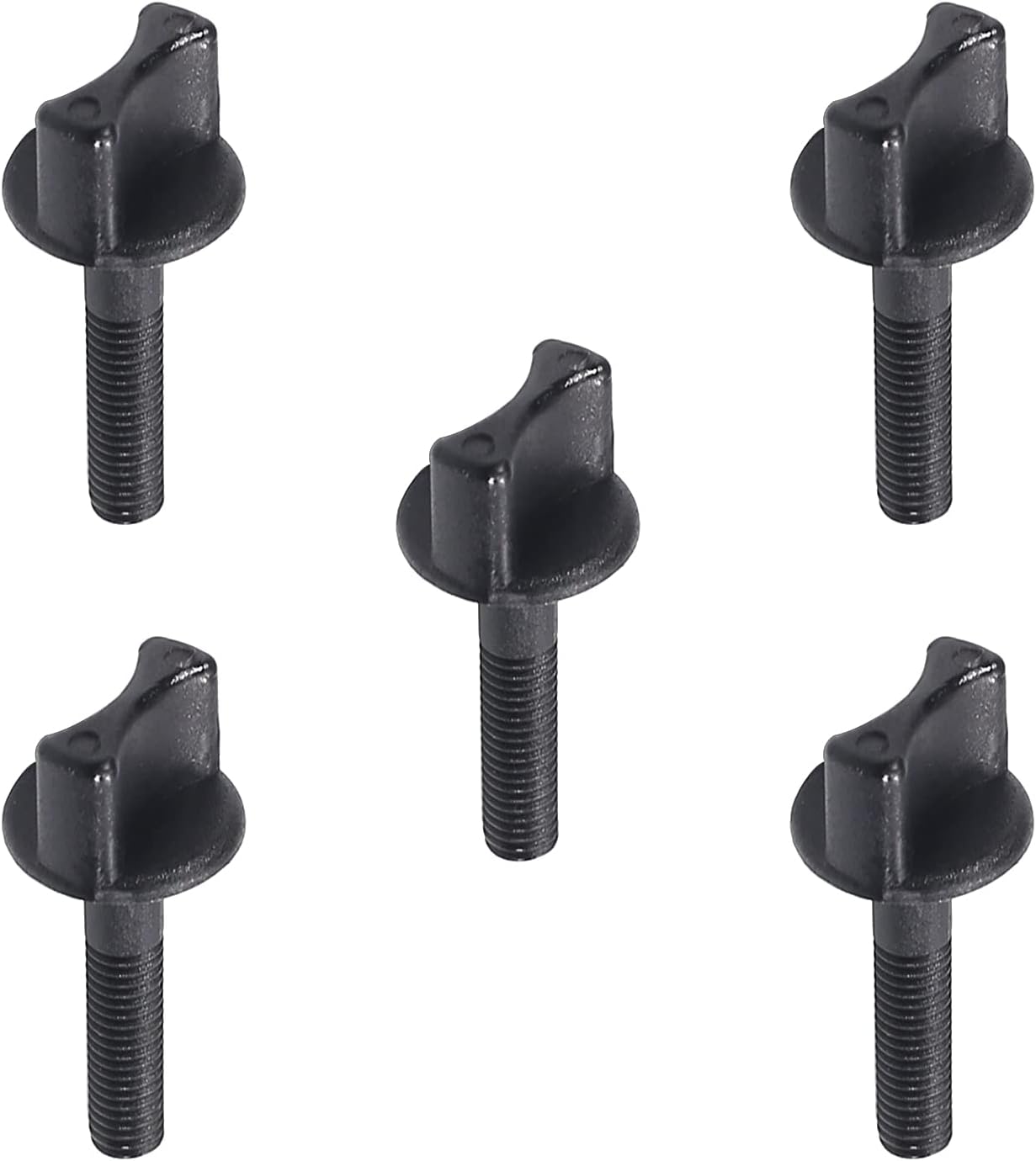 Fielect 1/4×2inch Nylon Thumb Screw Bolt Hand Plastic Screws Thread for RC Model Aircraft Black 10 Pcs