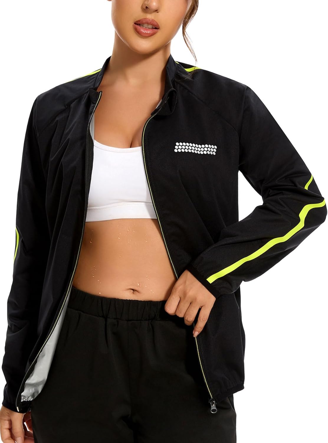 SEXYWG Sauna Jackets for Women Long Sleeve Sauna Suit Sweat Compression Workout Suits Waist Trainer Top Shaper Gym Exercises - Image 2