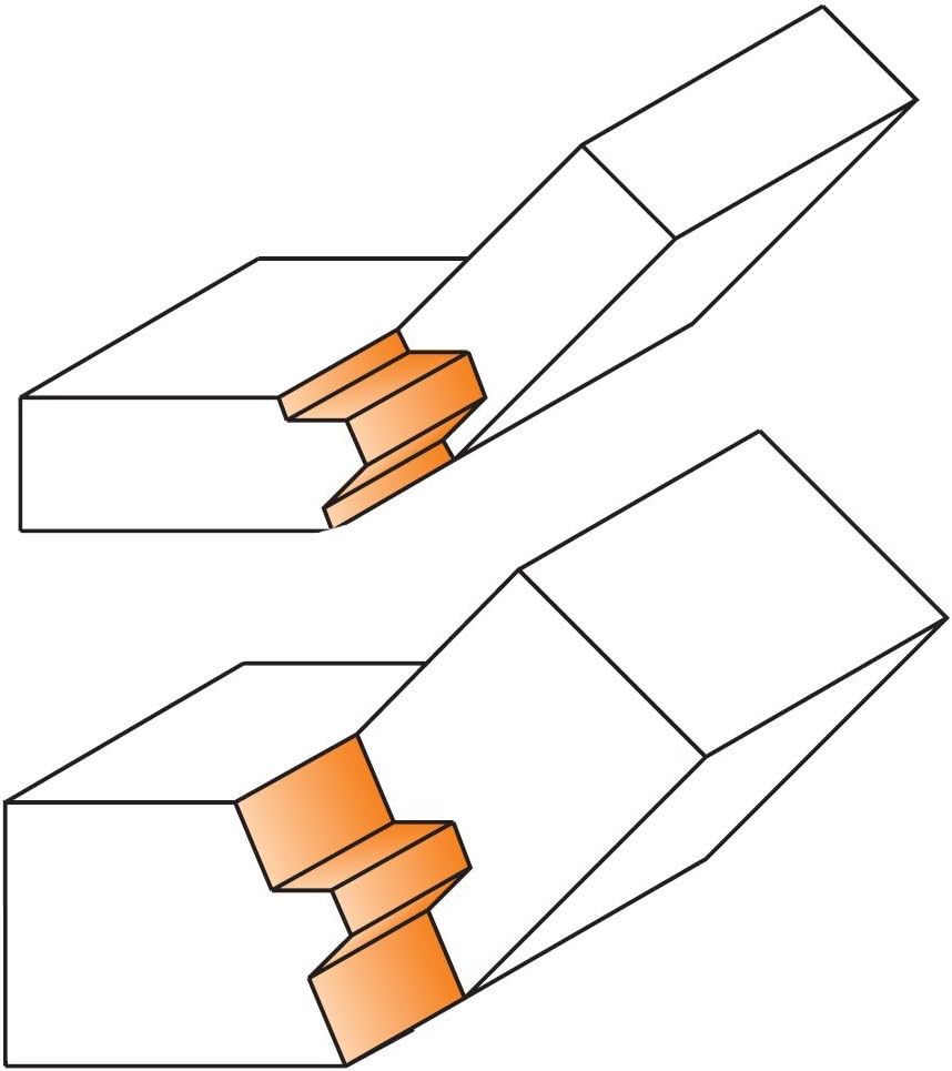 CMT 855.505.11 Lock Miter Set, 2-Inch Shank, 1-15/32-Inch Diameter