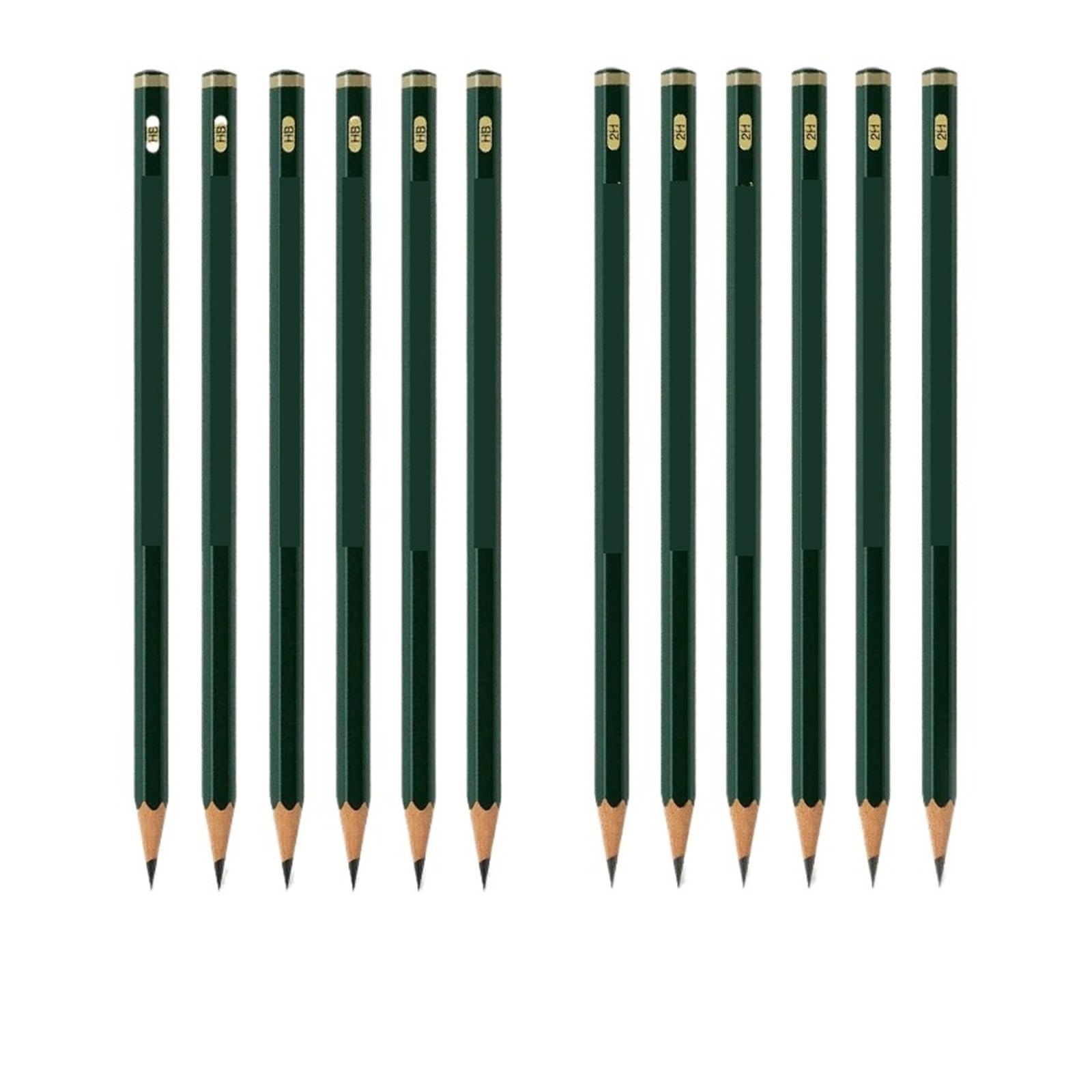 Generisch Zeichenstift, 5/16-teiliges Kohle-Graphit-Skizzenstift-Set for Skizzieren, Schattieren, Kunst, Schreibwaren(12Pcs 2H HB)