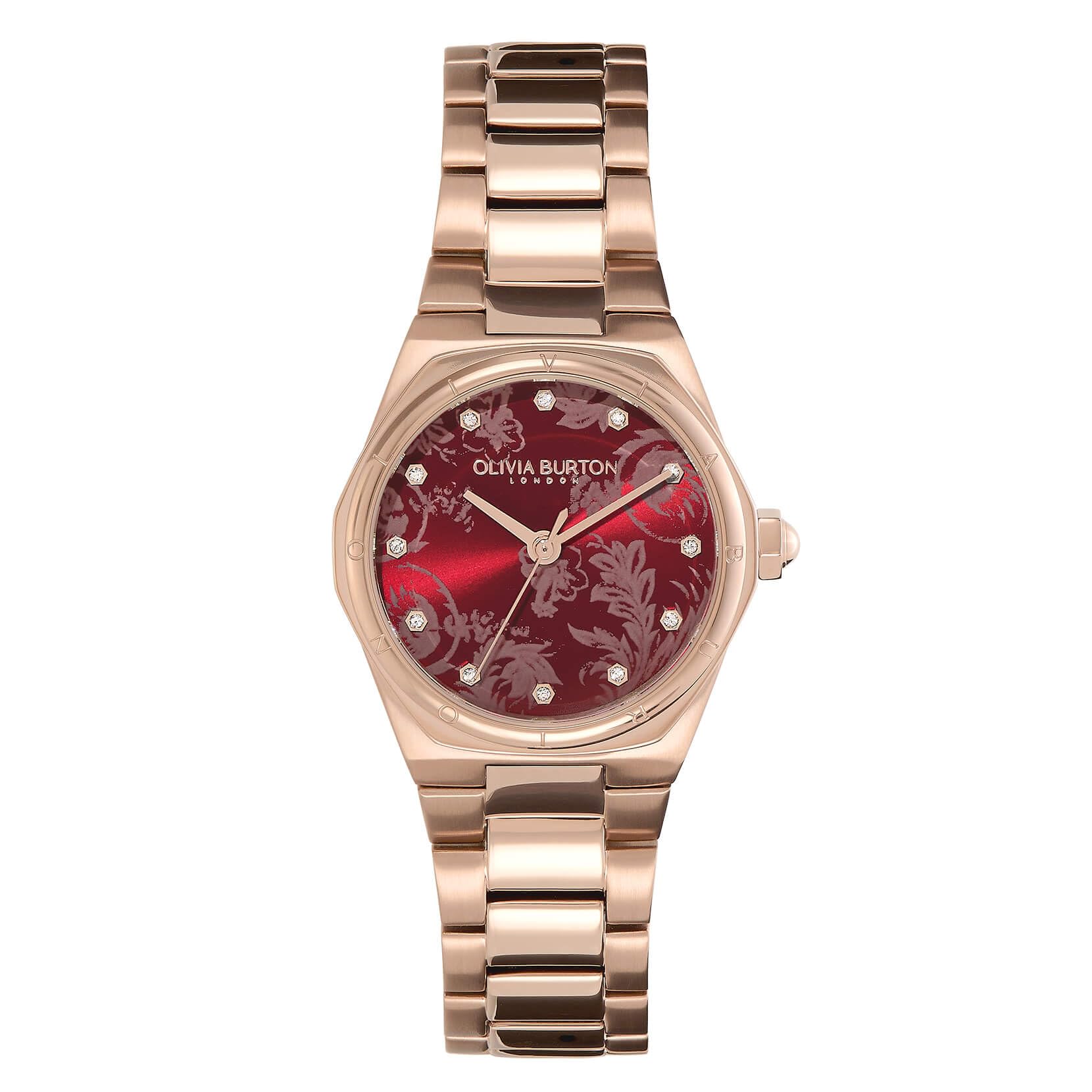 Olivia burton Analog Red Dial Womens Watch-24000106 (B0CJ5CZ256) Amazon Price History, Amazon Price Tracker