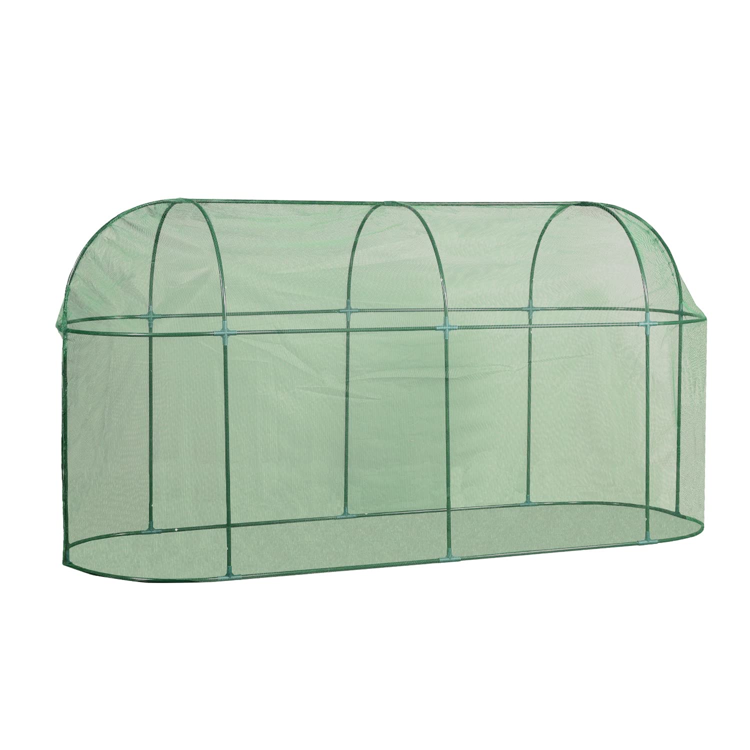 BPS 10x3.3x5FT Crop Cage with Zipper Door - Plant Protection Netting Tent for Vegetables, Fruits & Flowers, Durable Garden Cover for Outdoor Yard, Lawn & Backyard