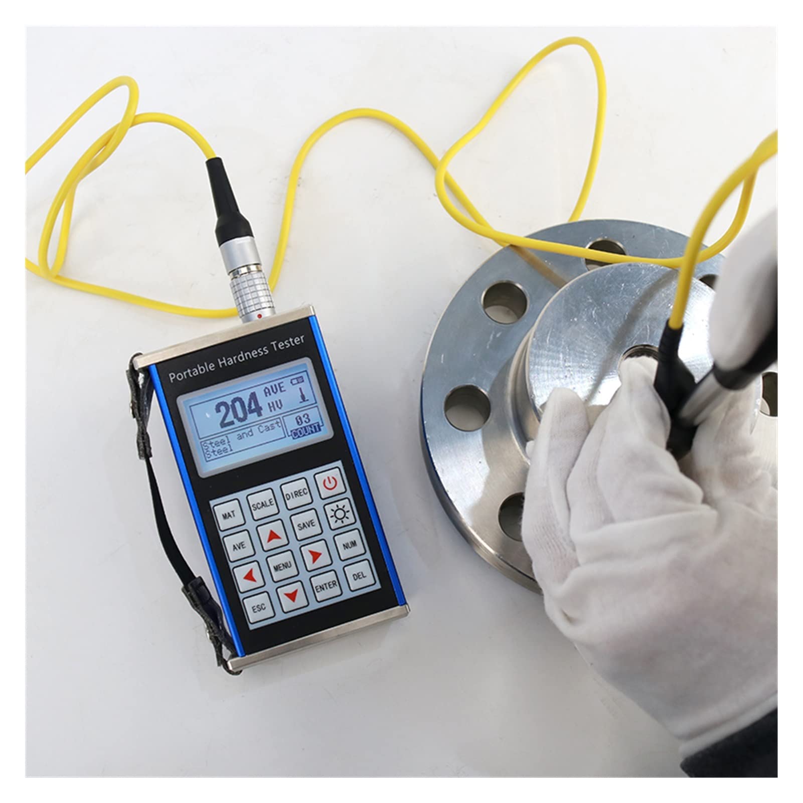 Härteprüfer, Original tragbarer Leeb-Härtester-Tester digitaler Metallhärtester for Edelstahl HL HB HRB HRC HA HV HS Durometer