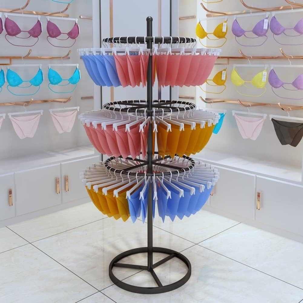 Heavy Duty rotonda Abbigliamento Display Rack Metallo Rotante Appendiabiti Stand per Negozio Al Dettaglio Display Versatile per Intimates e Abbigliamento Salvaspazio