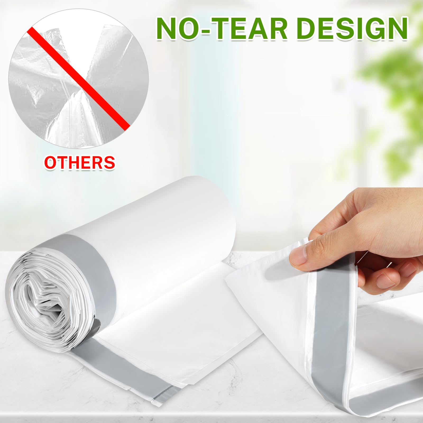 Sac Poubelle PerfectFit, Code L, 45 Litres, 40 Sacs Par Rouleau - Whit