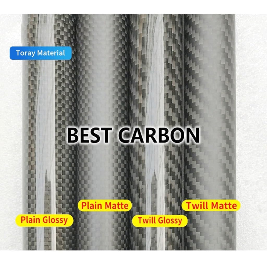 Pręt z błyszczącego włókna węglowego 3K o średnicy 500 mm, lekka pusta rura do samodzielnego montażu samolotów(5x3 x 500mmx 2 pcs)
