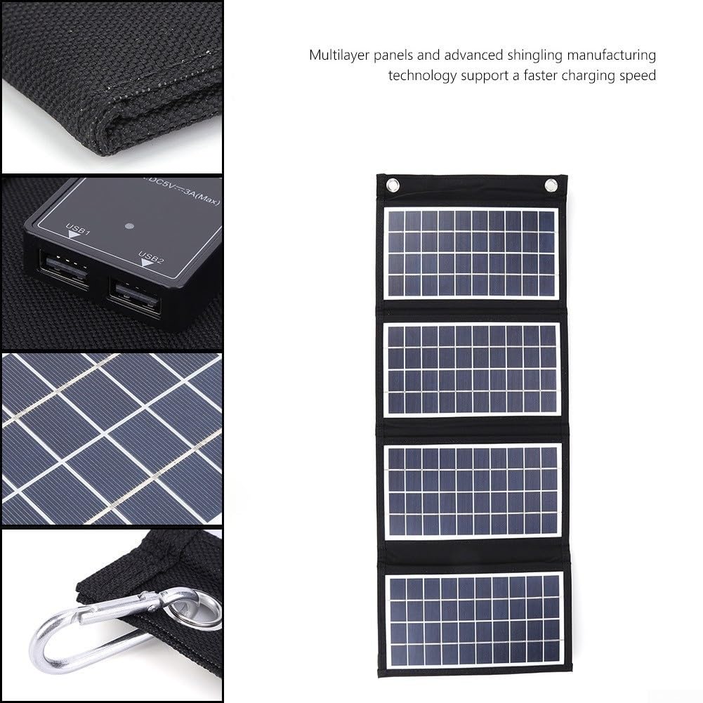 Panel Solar Plegable 21W Monocristalino USB Dual(EVA-4 Discount)