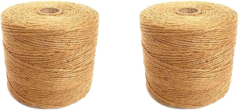 ANSIO Jute Twine, 1000 feet Jute String 3 ply 2mm Thickness, Jute Rope ...