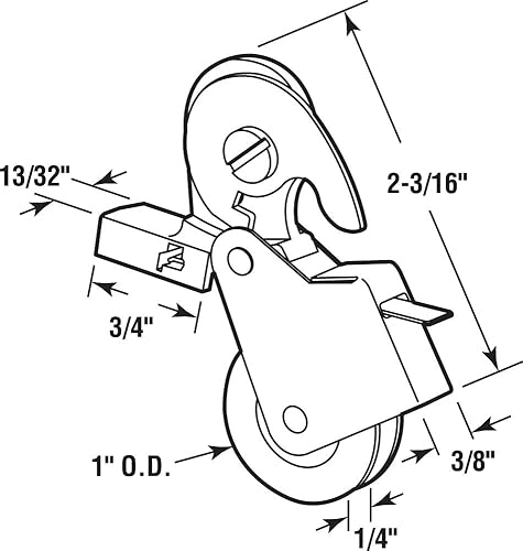 Miniatura 2 de Prime-Line B 663 1 In. fundido a presión con rodamiento de bolas de acero conjunto de rodillos (1 par), molino
