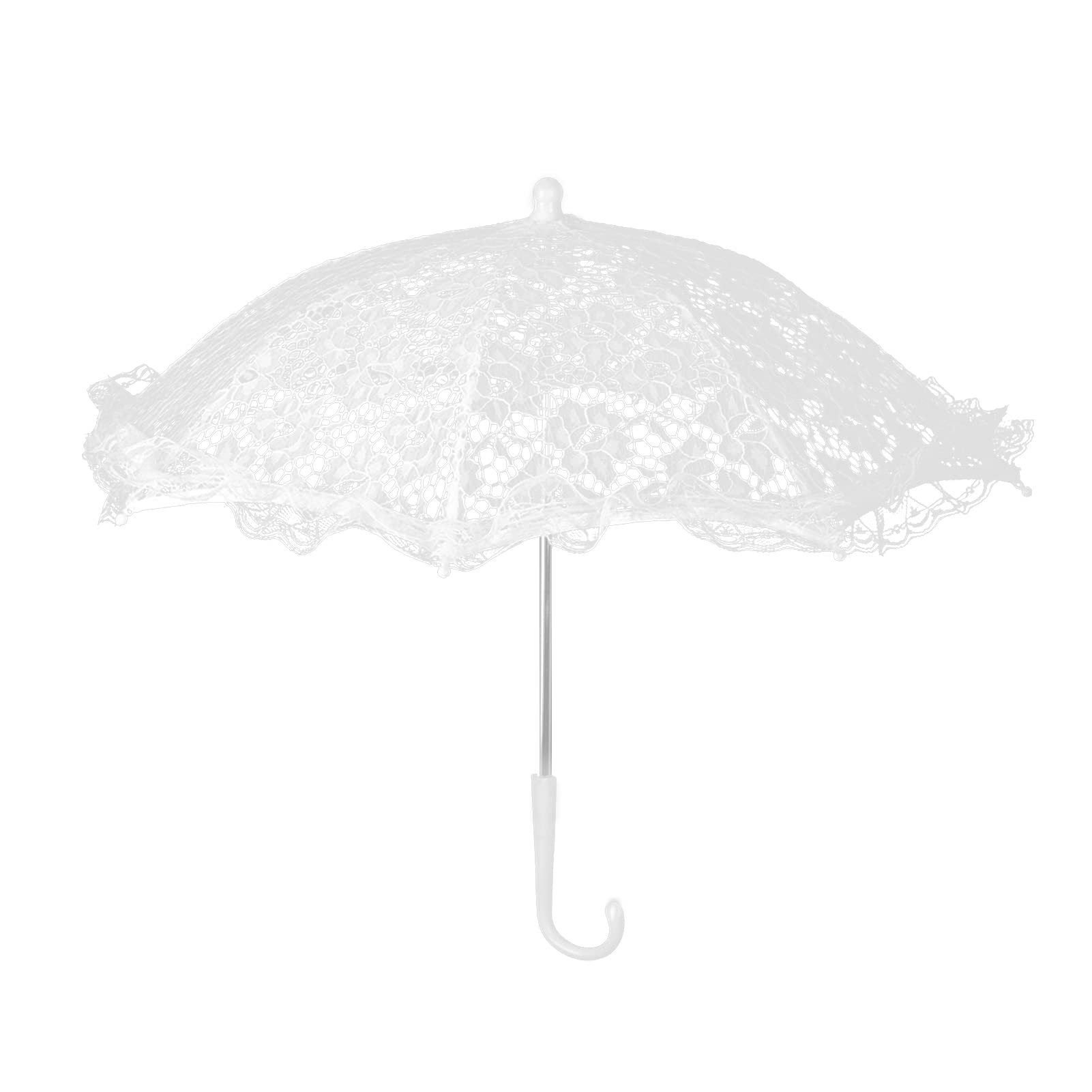 Mini Parasol en Dentelle Parapluie en Dentelle Parapluie Parasol en Dentelle de Mariage Blanc, Parapluies de Fleurs Vintage Fabriqués pour la Photographie Romantique Accessoires de Photo de Mariée Acc