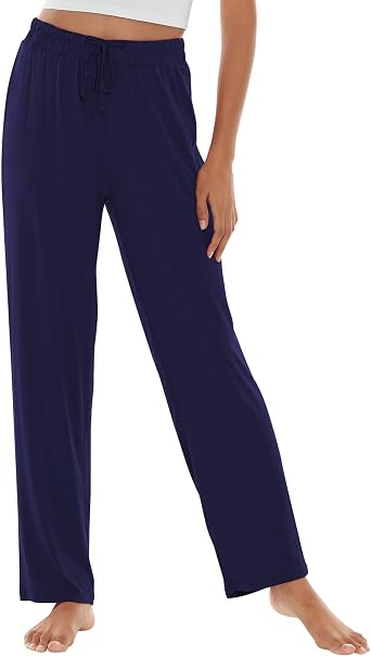 WiWi Pajama Pants for Women Viscose from Bamboo Super Soft Wide Leg Cooling Sweatpants Drawstring Bottoms Sleep Pj Pant S-XXL