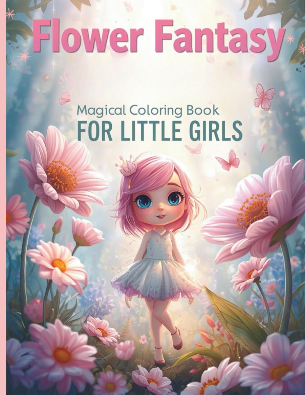 Flower Fantasy – Magical Coloring Book for Little Girls: Cute Fairies, Flower Gardens & Enchanted Scenes for Girls Ages 4–8