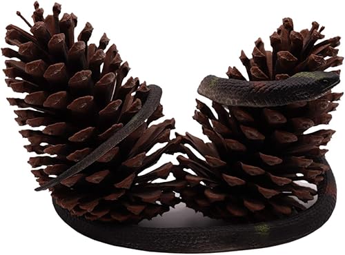 Miniatura 6 de Homdipoo Serpiente de juguete de goma falsa realista Serpientes falsas negras que parecen bromas reales, serpiente cobra de 27 pulgadas de largo