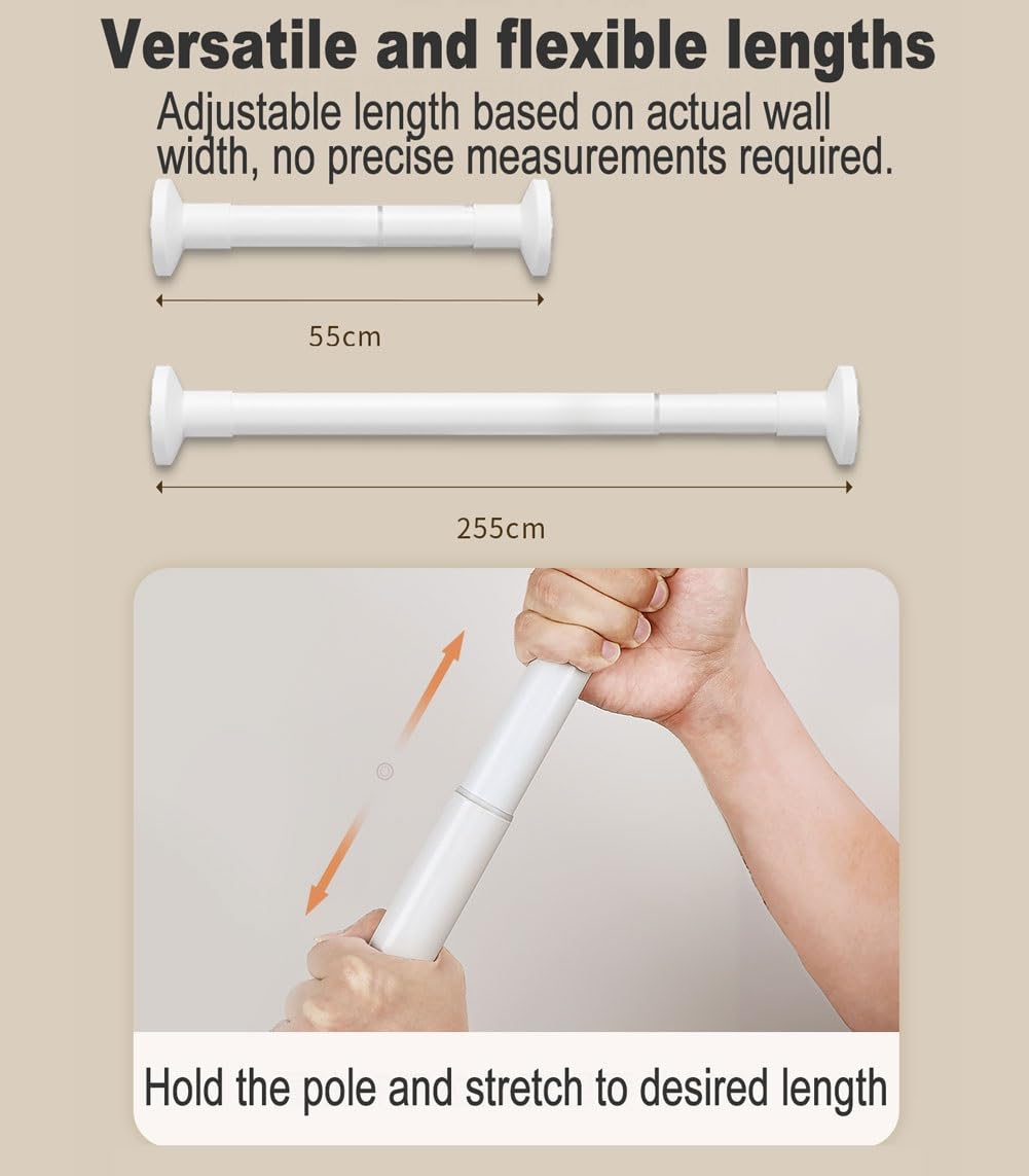 Rideaux de douche magnétiques pliables en accordéon pour chambre à coucher et salon, 120 x 180 cm, marron, solution d'intimité élégante pour salles de bains et intérieurs