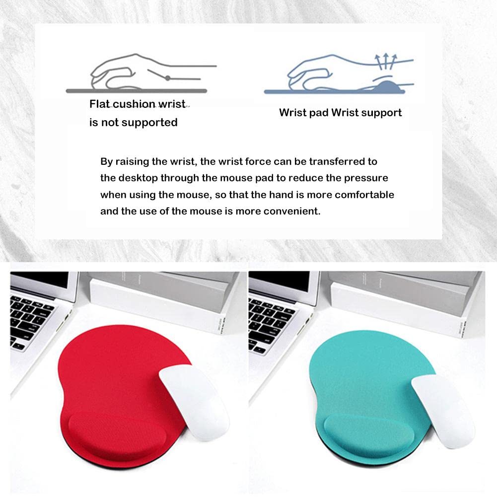 Tappetino per mouse poggiapolsi in memory foam con design ergonomico, tappetino per mouse antiscivolo per giochi, PC, ufficio