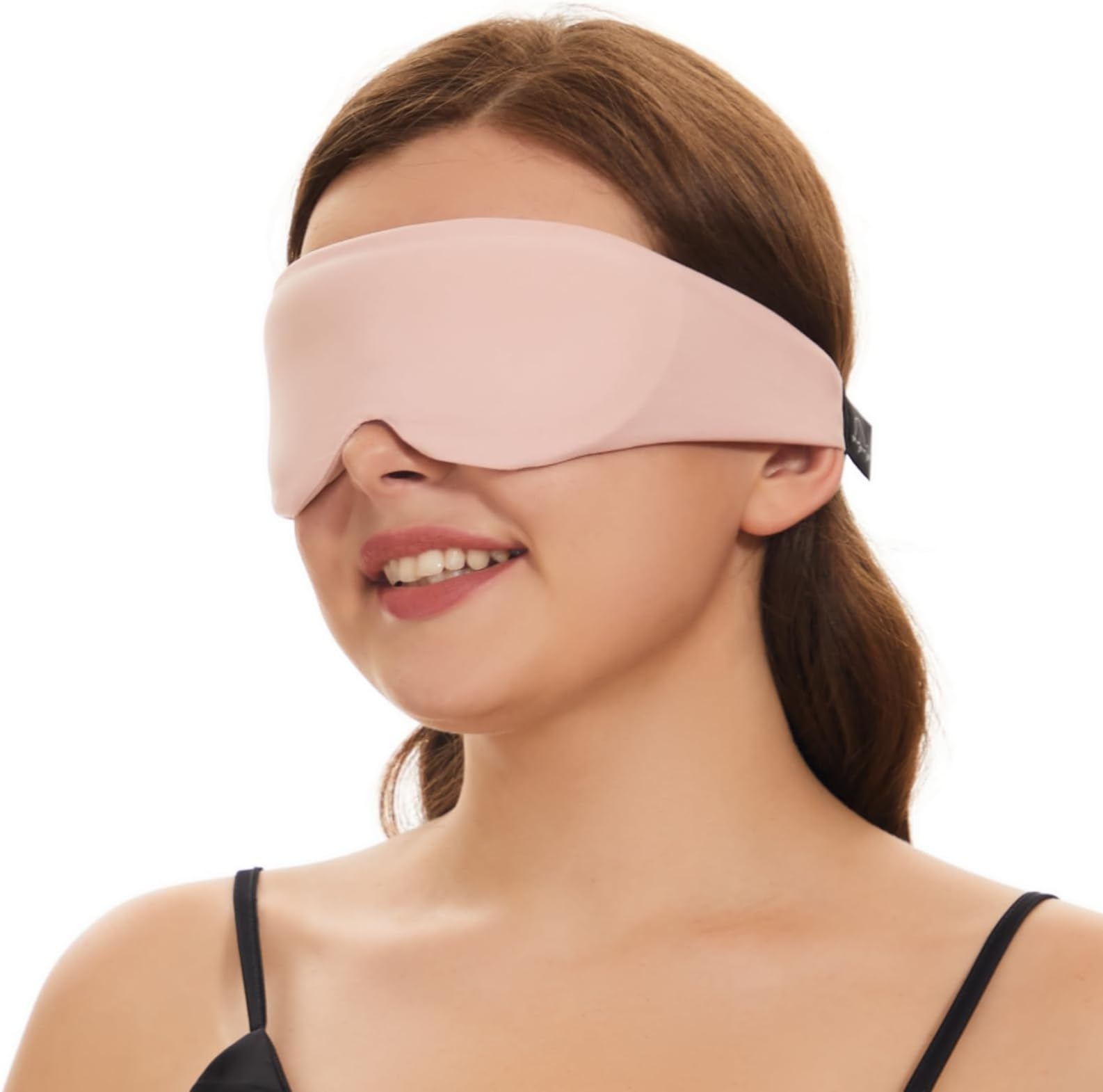 Sleep Mask Side Sleepers 2022 Headband Design, Soft Eye Shades for Men and Women 100% Blackout Mask Extra-Plush, Pink