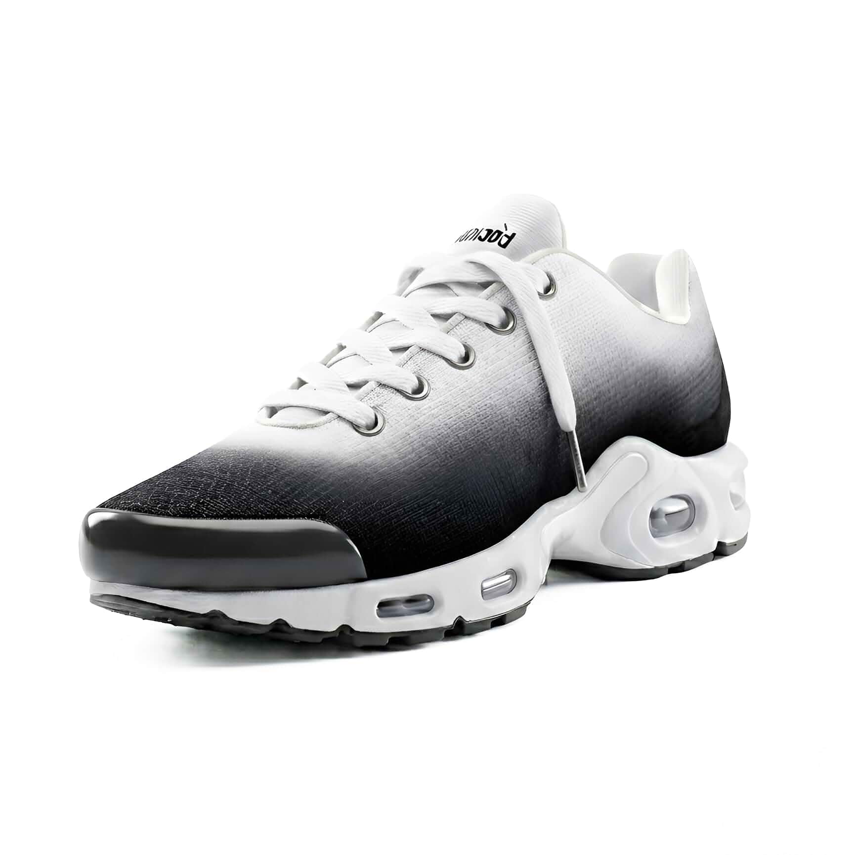 Men's Color Gradient & Black Running Sneakers, Chunky Sole Athletic Shoes | Air Chamber, Chunky Sole, Athletic Shoes