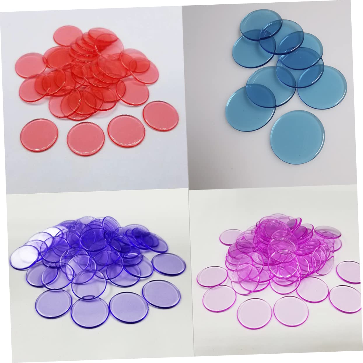 Toyvian 1000 Stk spielzeug zählchips aus kunststoff klare Zähler Bingochips 500 Bingomarker aus Kunststoff Bingo-Chips 15 mm Token Bingo-Chips zählen Poker Zeichen CD Rabatt Kind runden