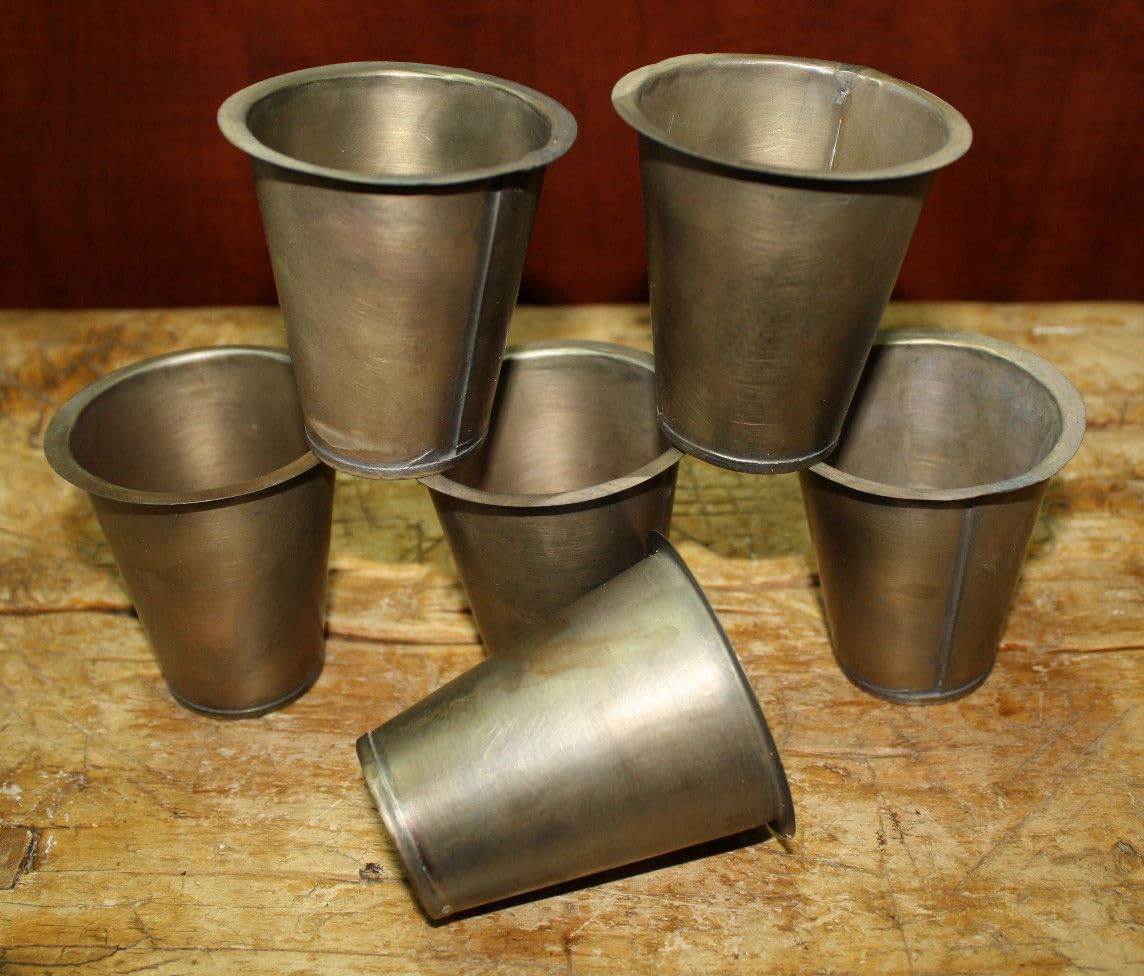 Vintage 4 Replacement Sugar Mold Candle Holder Primitive TIN Cup Votive Candles