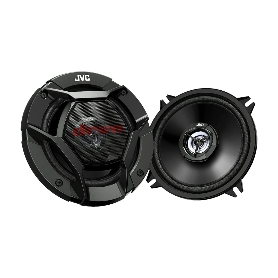 JVC CS-DR520 Altoparlante coassali a 2 Vie per Auto Mono, Potenza Massima di 250 W e Potenza RMS di 50 W, Risposta in frequenza Ampia, Woofer con Cono in Mica/Carbonio, Surround Ibrido, Nero