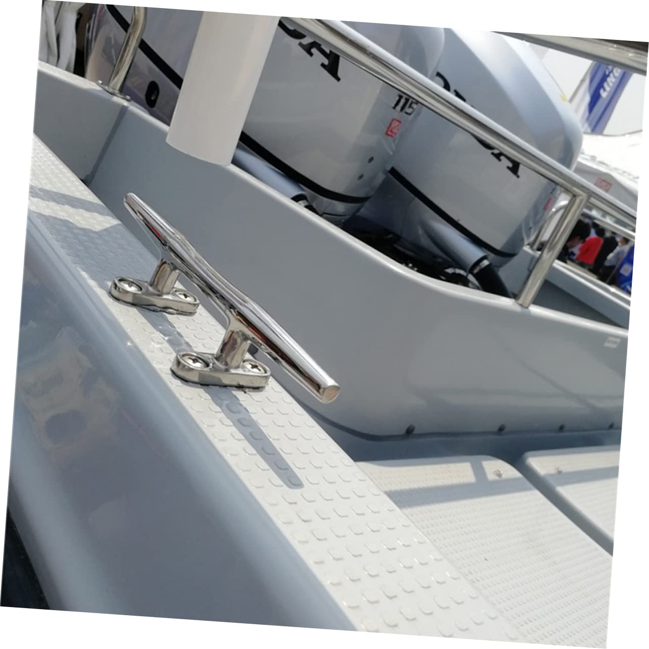 Cornamusa à ressort en acier inoxydable 316 rond 200 mm Support pour corde de bateau résistant pour amarrage nautique et utilisation navires