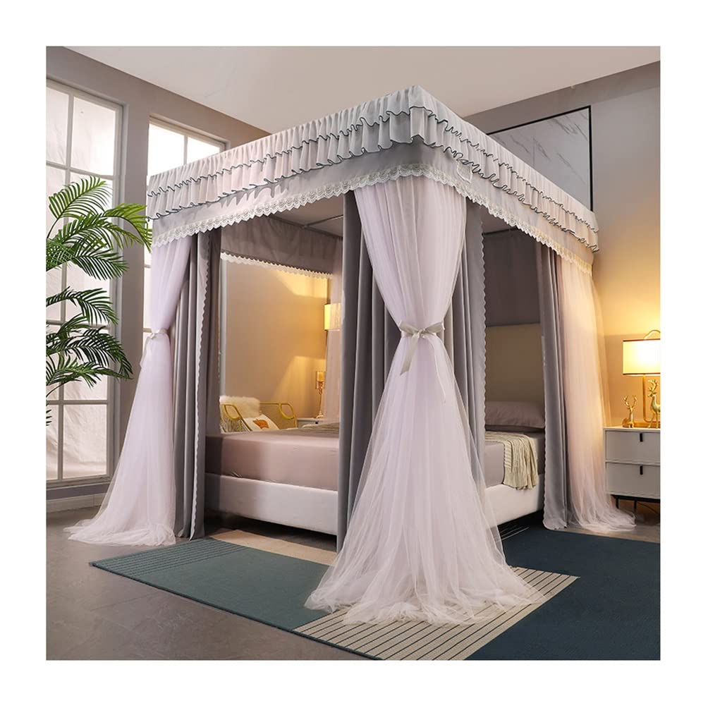 Moustiquaire lit 4 poteaux d'angle pour stopper les insectes la nuit