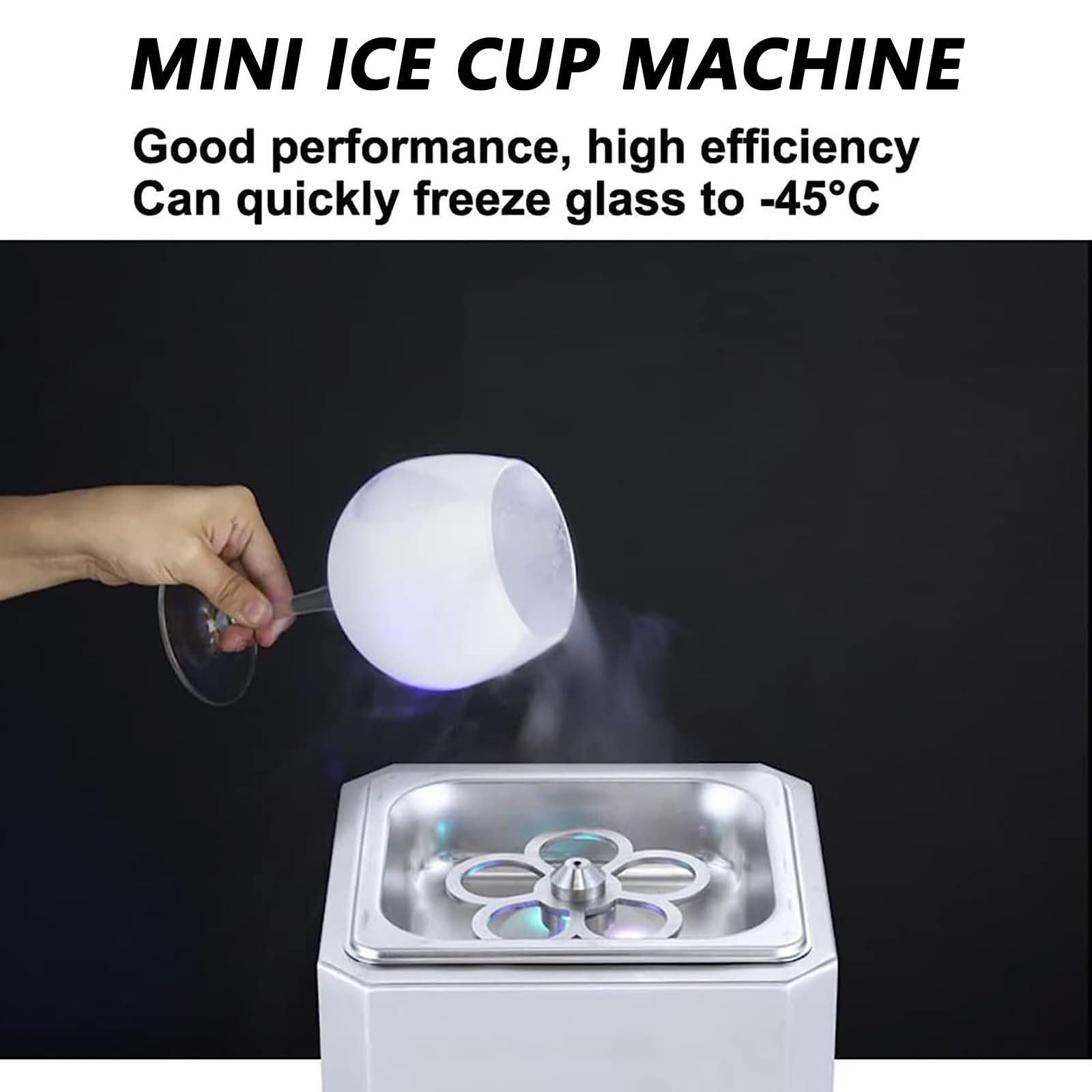 Enfriador de Vasos de 1 Taza/6 Segundos – Enfriador de Co2 para Copas y Vasos – Enfriador InstantáNeo de Bebidas, Enfriador de Vasos para Bares, Restaurantes y Cocinas