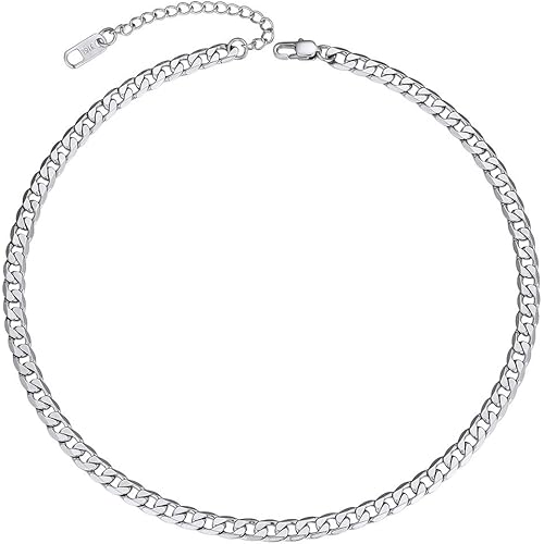 ChainsPro Mens Sturdy Cuban Chain Necklace, 4/5/6/9/12/13/15 MM Width, 14" 18" 20" 22" 24" 26" 28" 30" Length, Hip-Hop Cool Style, 316L Stainless Steel/18K Gold Plated/Black-with Gift Box