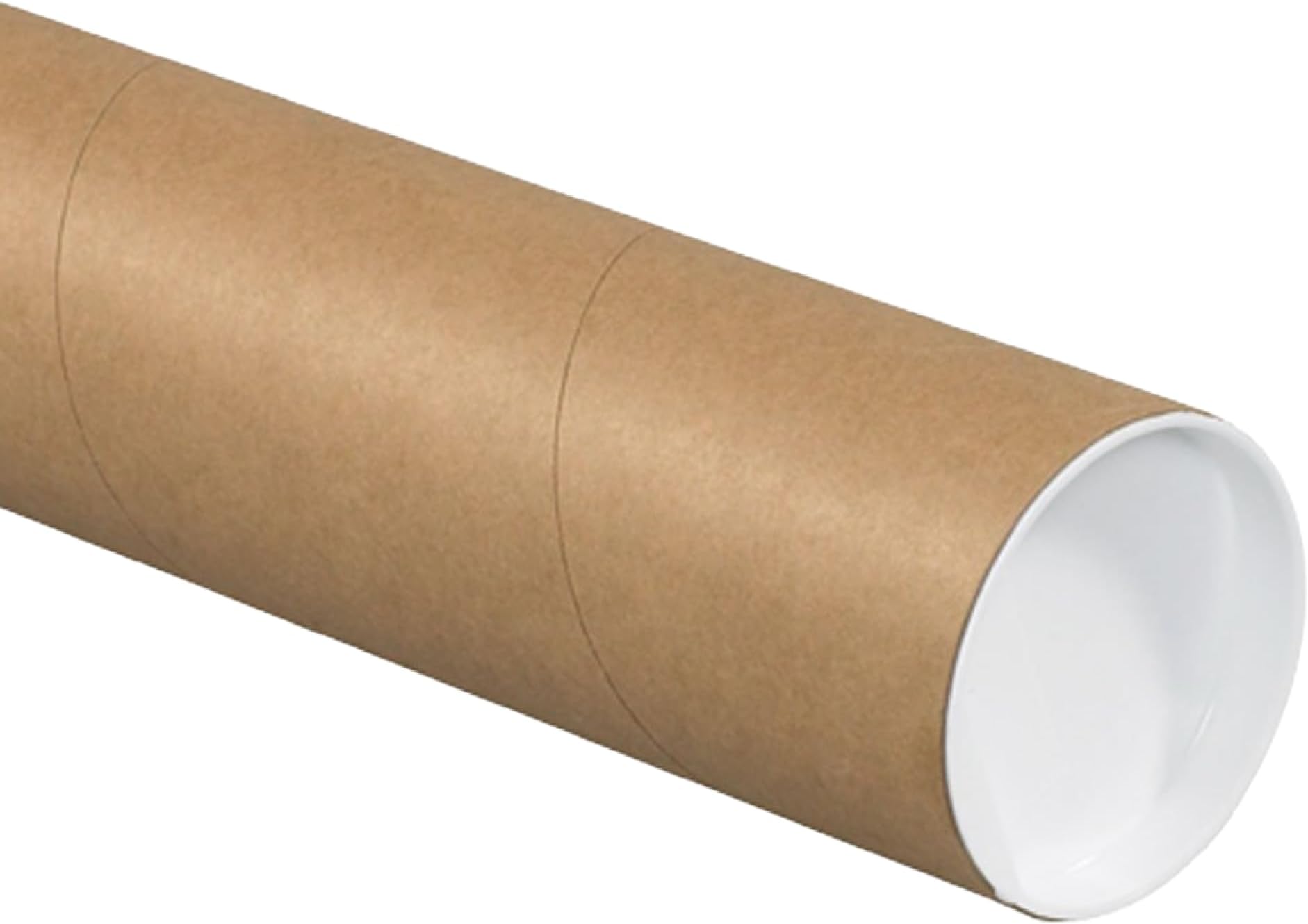 BOX USA Cardboard Tubes with Caps, 24"L x 3"W x 3"H, Pack of 24 | Poster Tube for Mailing and Storage of Blueprints, Artwork, Crafts, Long Art Holder, 24 inches