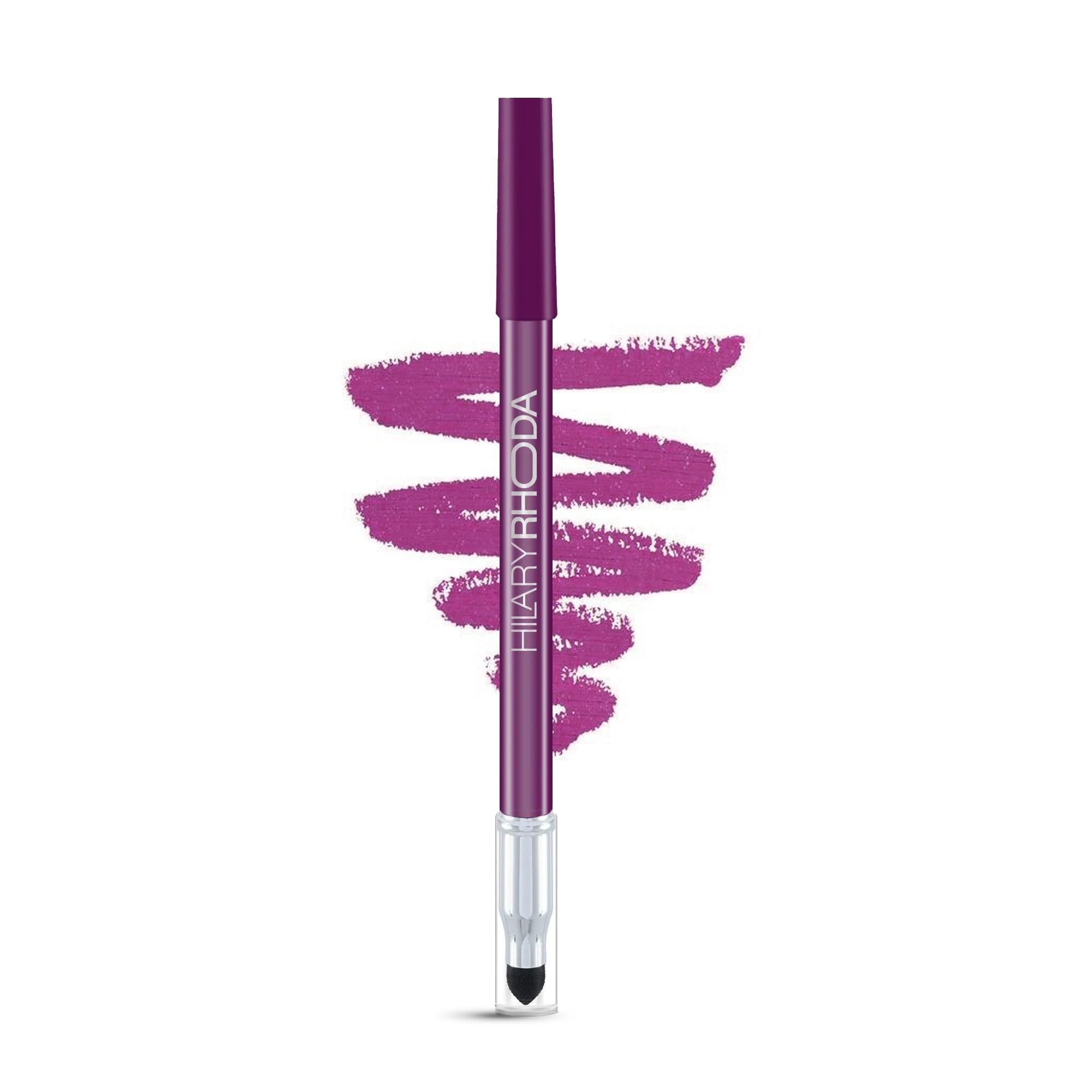 Hilary Rhoda Play n Blend Gel Eyeliner | One Stroke Application | Highly Pigmented | Matte & Shimmer Finish | 2 in 1 Smudger + Eyeliner | Butter Smooth Texture | 1.5g - (Purple Drama | Shade 12)