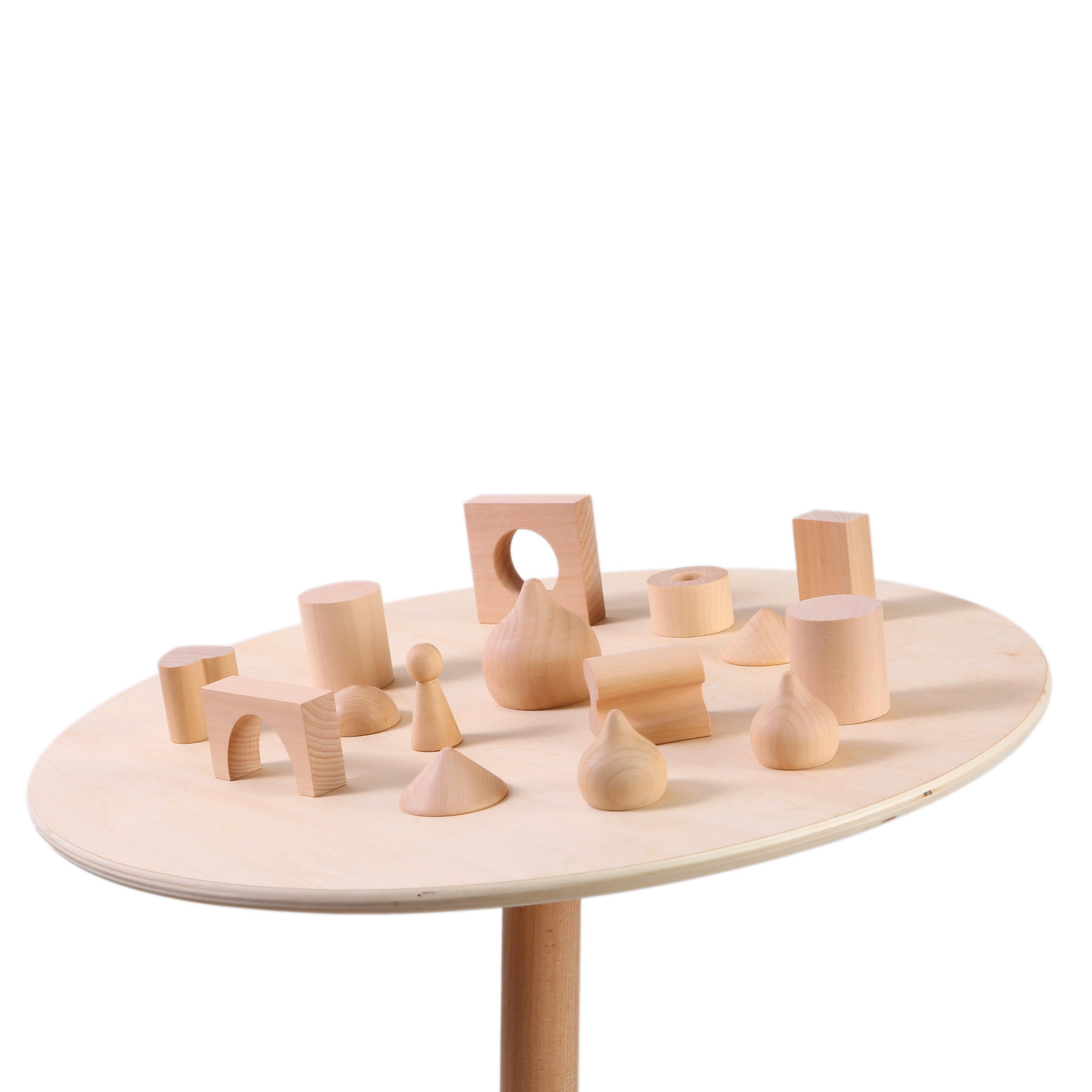 Tavolo oscillante in legno – Gioco d'equilibrio per promuovere comunicazioni, abilità e team building – con custodia e 25 elementi in legno – per coaching, allenamento ed eventi di