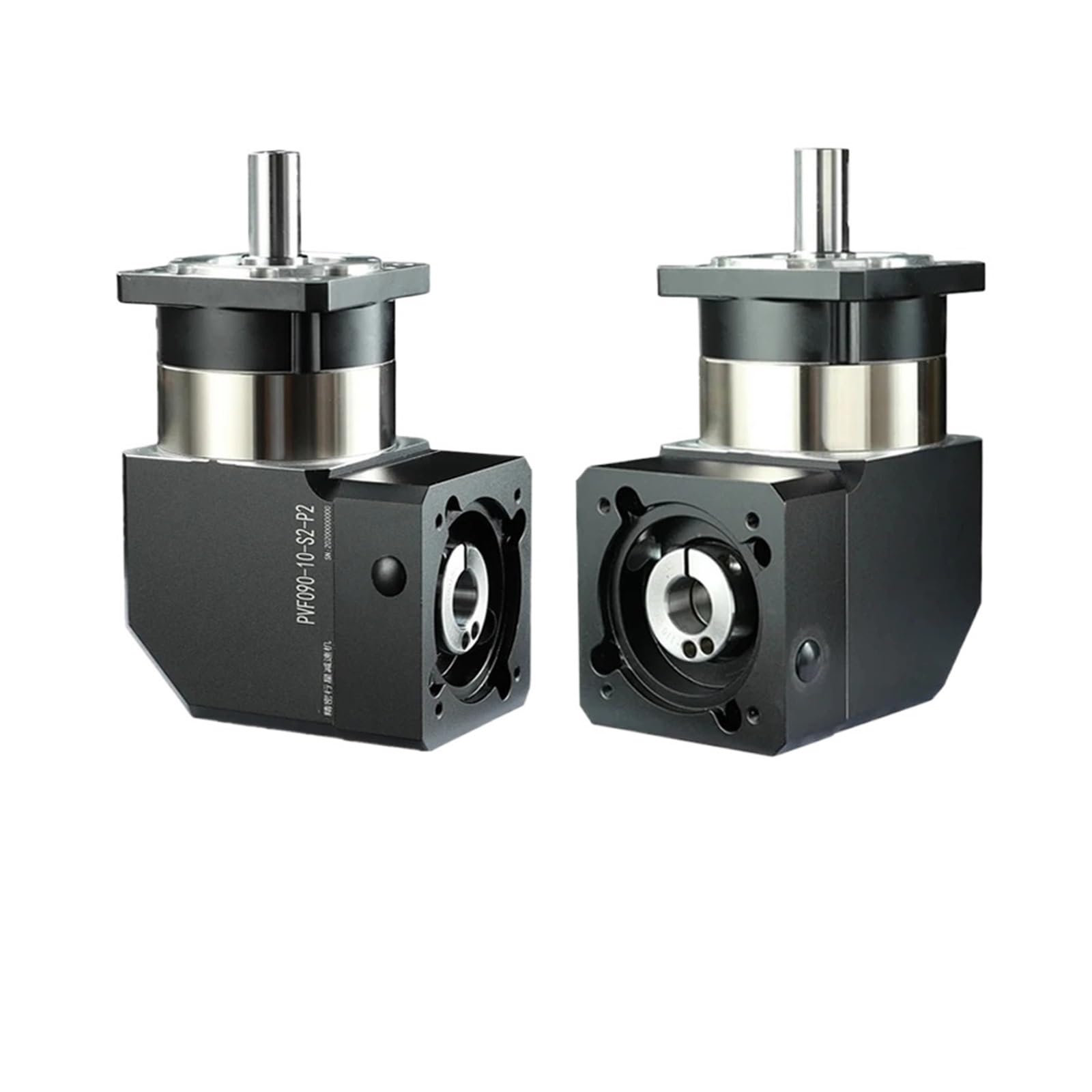 Planetary Reducer 90 Degree Right Angle Planetary Reducer Gear 10 ?Arcmin Ratio 3:1~100:1 for Nema23/Nema34 60/80/90/110/130mm Servo Motor Gearbox(PVF090-16mm Input,Ratio 70 to 1)