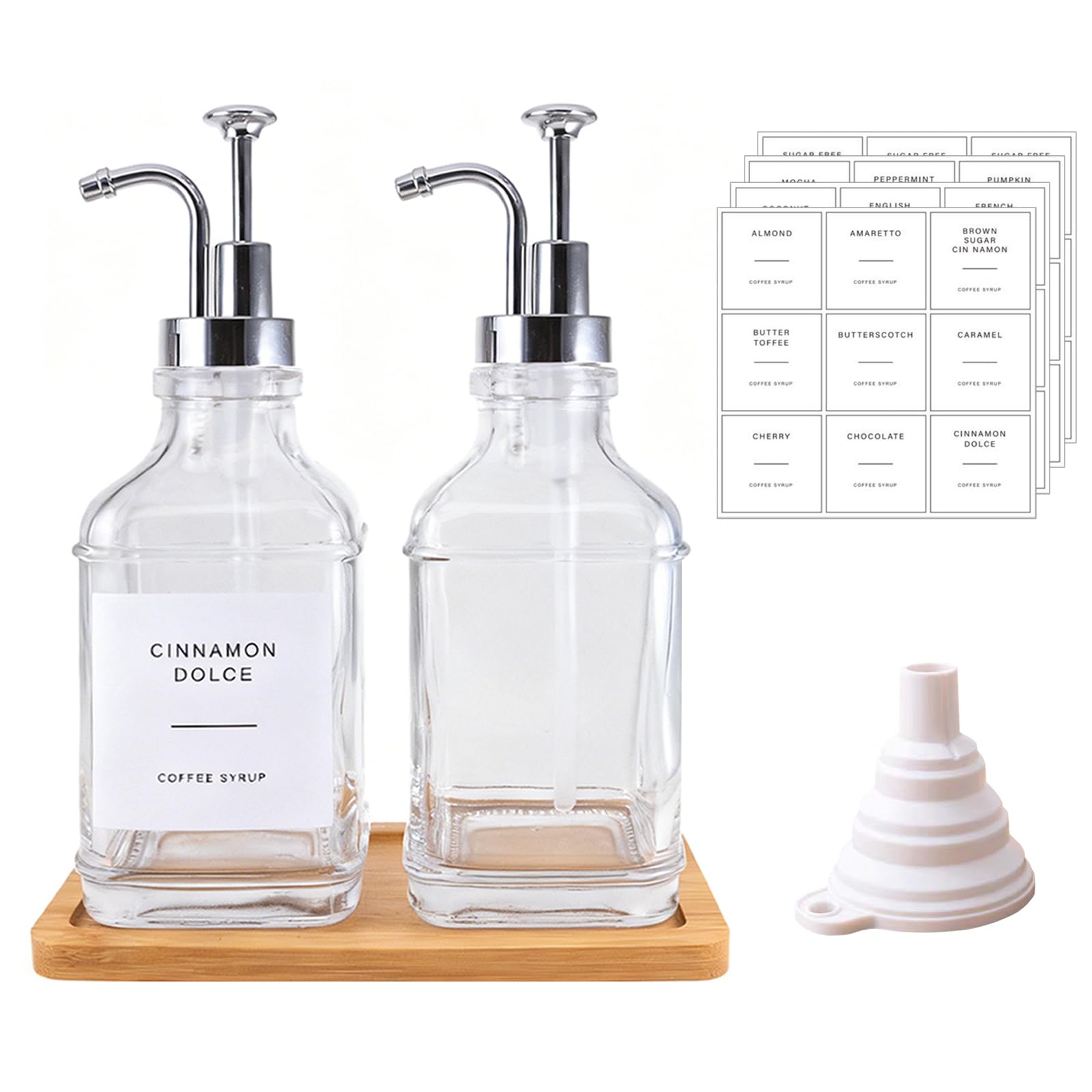 Distributeur de sirop en verre de qualité supérieure pour cuisine