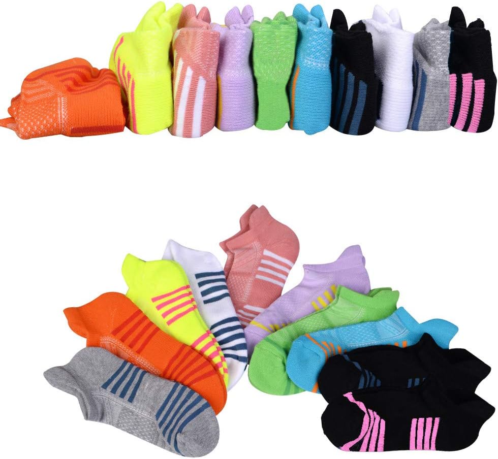 6 Pack Women Ankle Athletic Socks Low Cut Breathable Running Tab Socks with Cushion Sole - Image 4