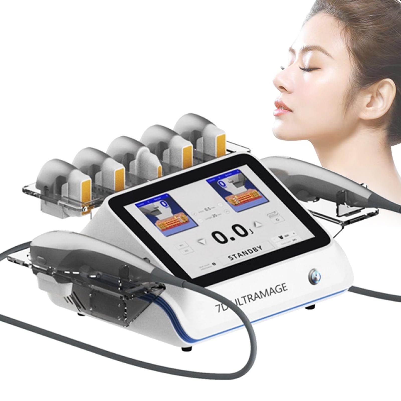 Macchinario Estetico Multifunzione HIFU Schermo HD,Rimozione Rughe,Lifting Facciale,Macchina Dimagrante,Trattamenti Viso/Corpo in 30 Minuti,Risultati Visibili Subito,Senza Chirurgia